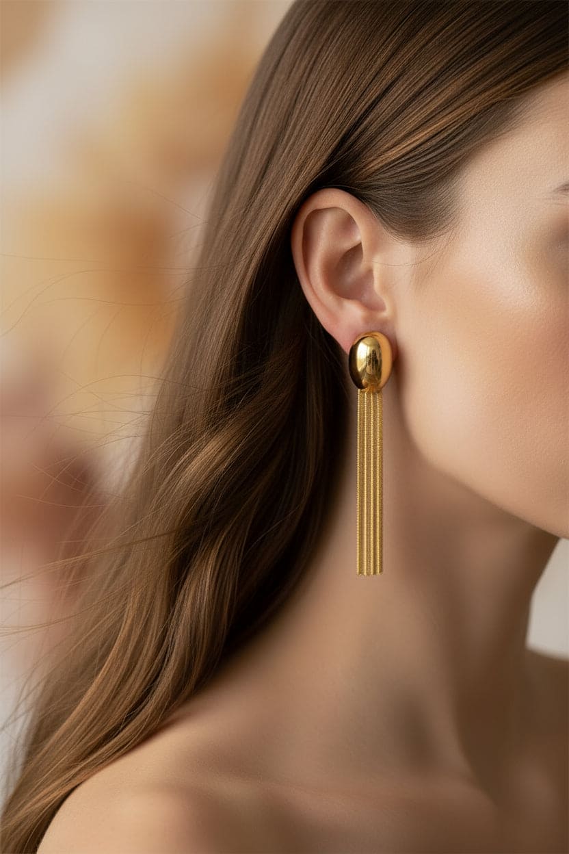 Pendientes óvalos largos