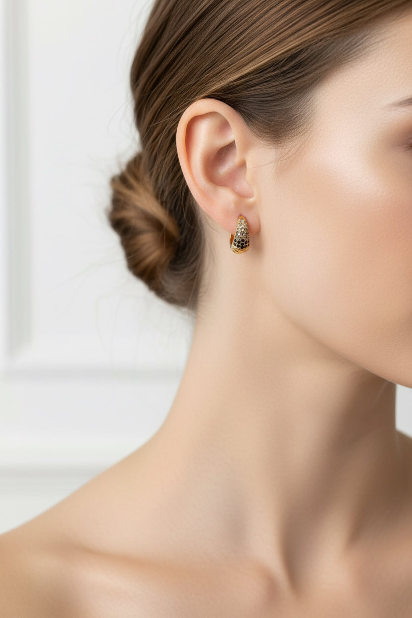 Pendientes circonita 3 tonos