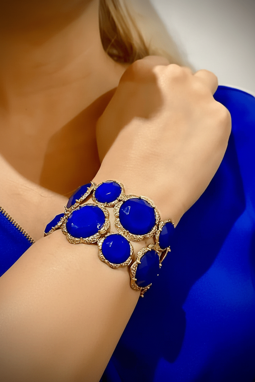 Pulsera de círculos azules