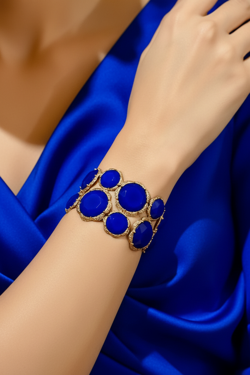 Pulsera de círculos azules