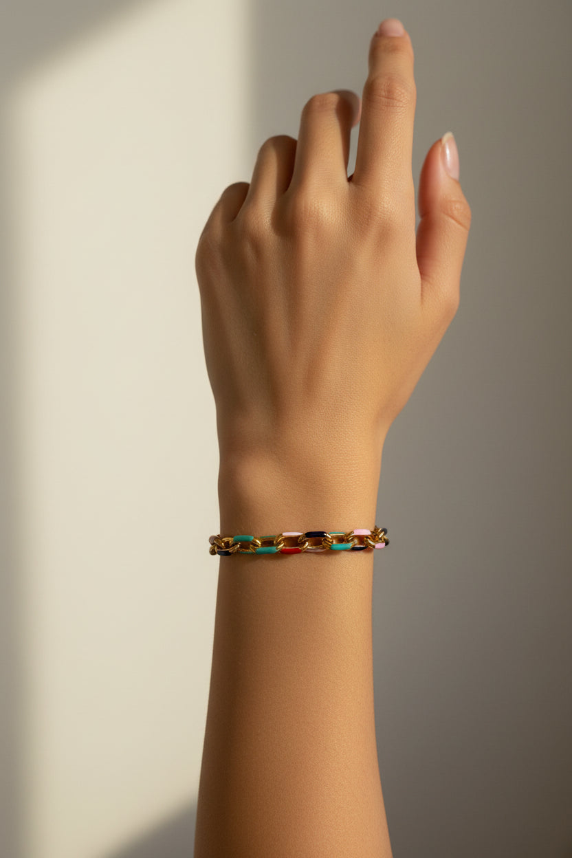 Pulsera eslabones de colores