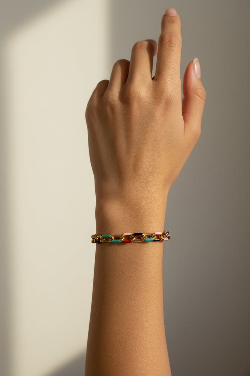 Pulsera eslabones de colores
