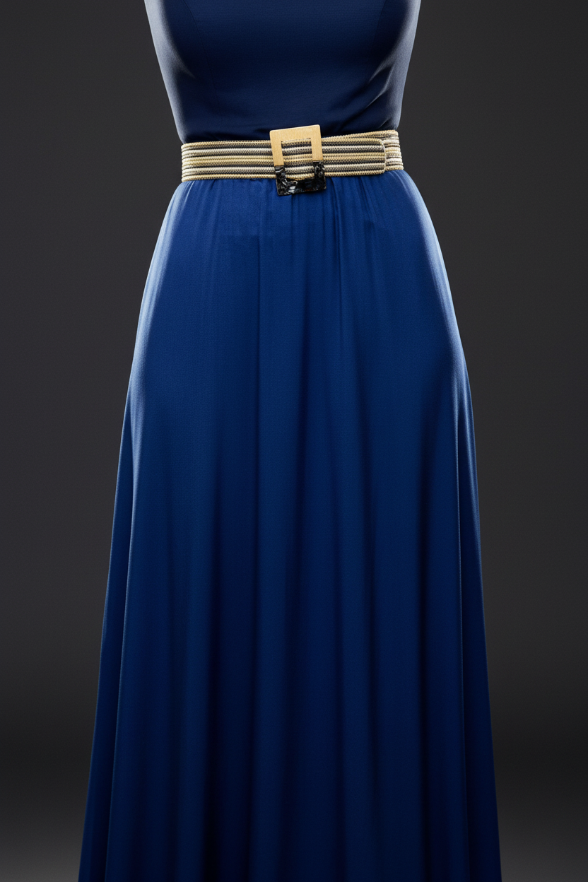 Cinturón plateado dorado y negro