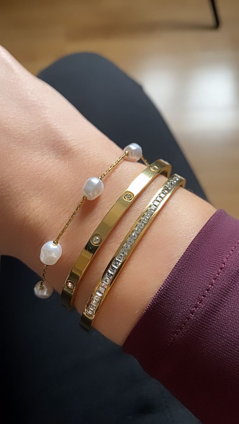 Pulseras circonitas corte princesa