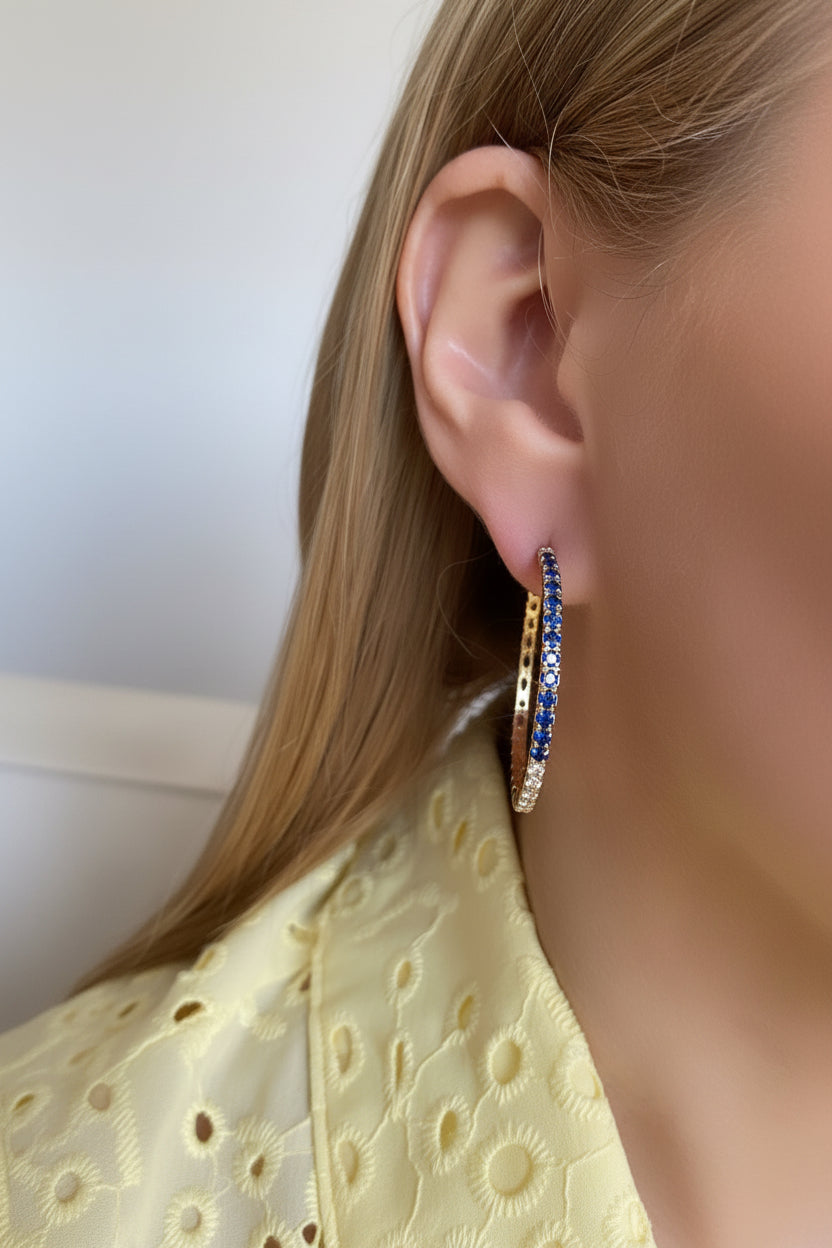 Aros circonitas azules