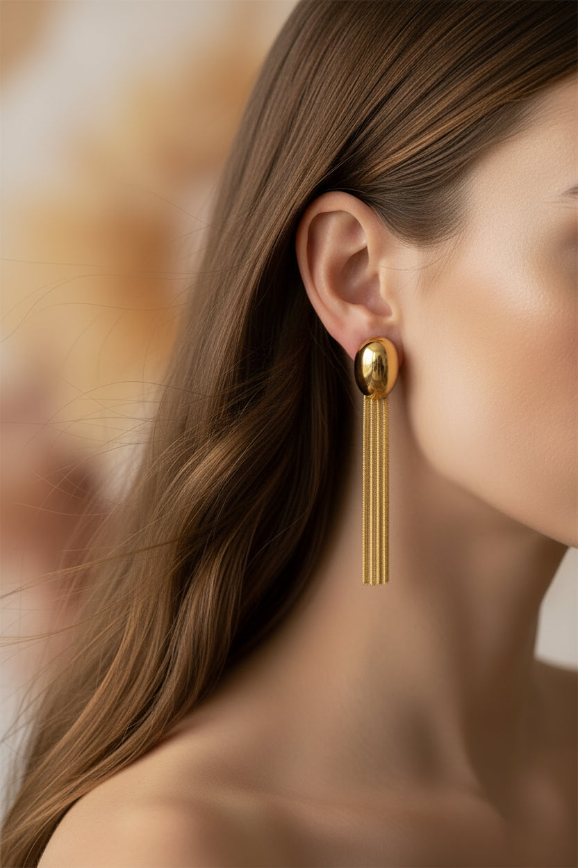 Pendientes óvalos largos