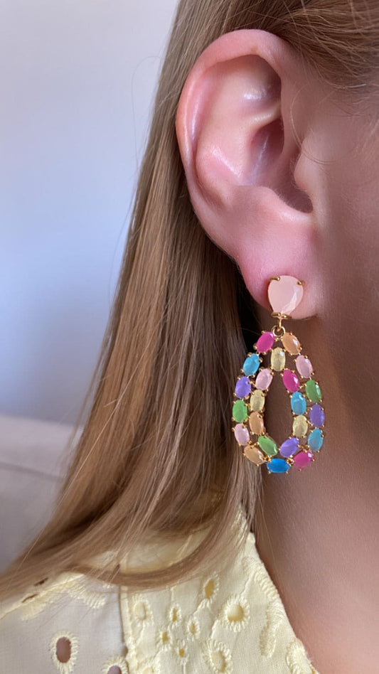 Pendientes gota de colores