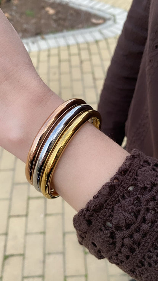 Trio de pulseras 3 tonos