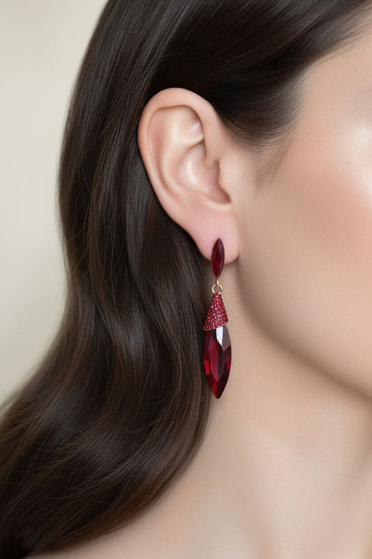 Pendientes gota vino