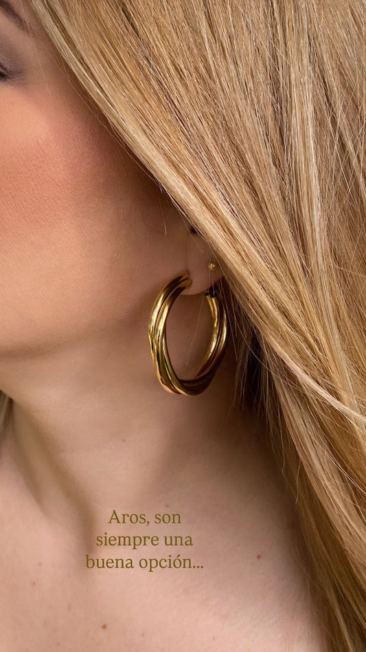 Aros medianos entrelazados