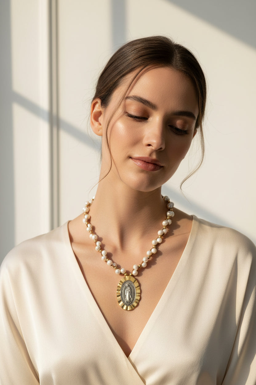 Collar de perlas de agua dulce