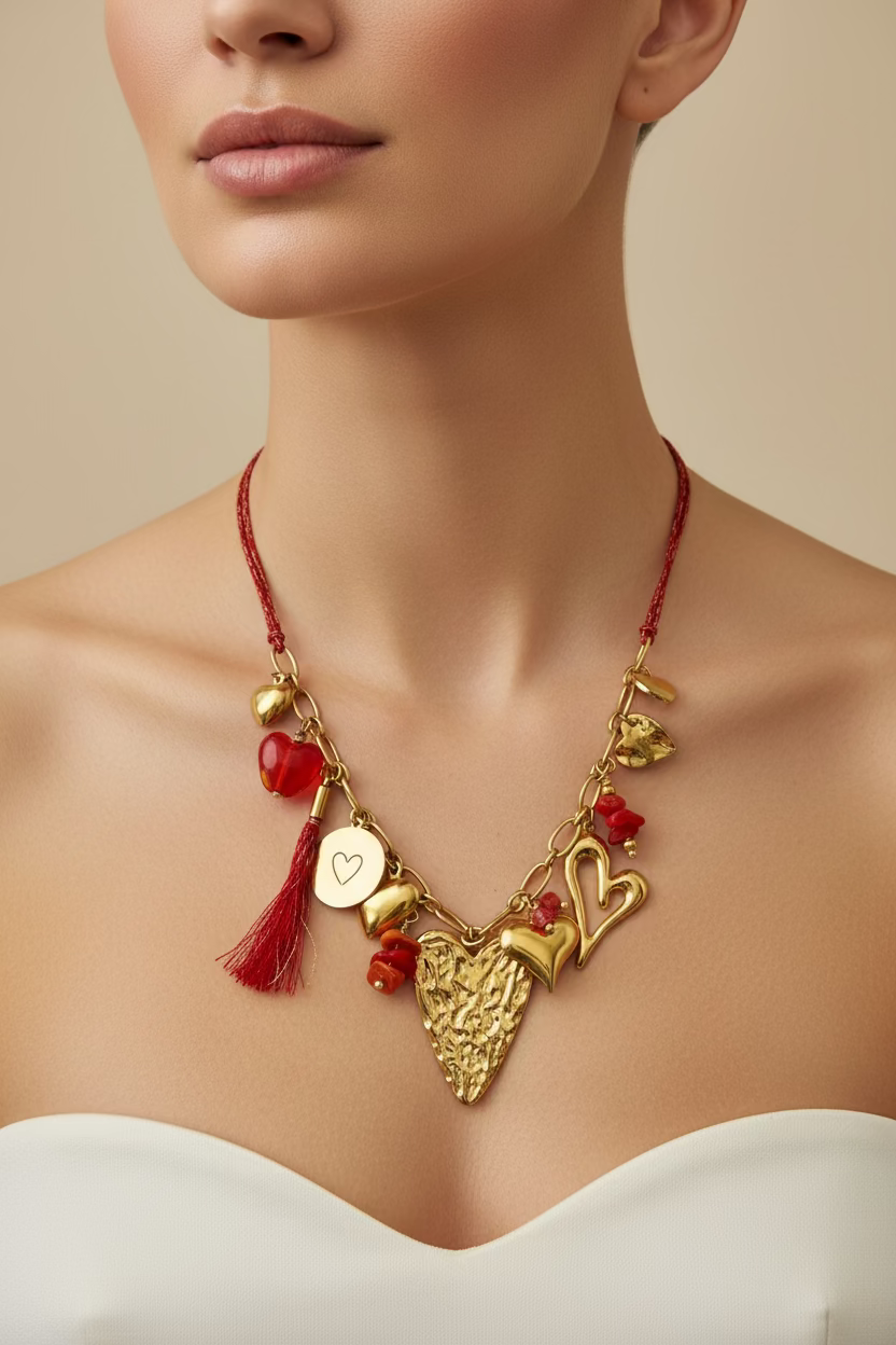 Collar rojo divertido